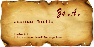 Zsarnai Anilla névjegykártya